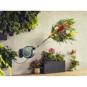 Катушка настенная Gardena RollUp L бирюзовая + набор для полива 30 м №3