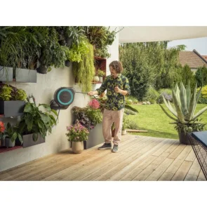 Катушка настенная Gardena RollUp S бирюзовая + набор для полива 15 м №6