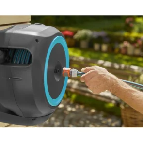 Катушка настенная Gardena RollUp S бирюзовая + набор для полива 15 м №7