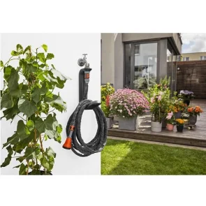 Набор шланг GARDENA Liano садовый текстильный 13 мм 1/2" 15 м с держателем TapFix №7