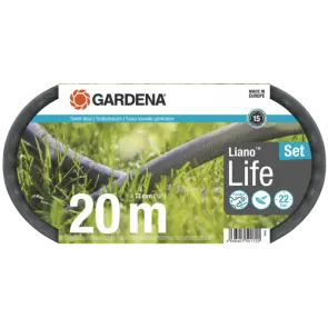 Шланг Gardena Liano Life Set текстильный садовый 13 мм 1/2" 20 м №10