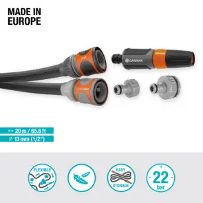 Шланг Gardena Liano Life Set текстильный садовый 13 мм 1/2" 20 м №11