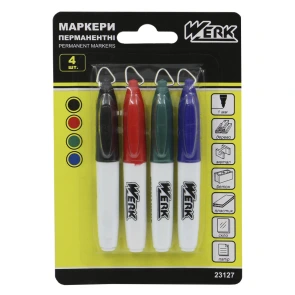 (23127) Маркеры перманентные набор 4 цвета WERK №1