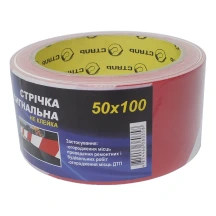 (36020) Лента сигнальная неклейка (красно-белая) 50ммx50м Сталь