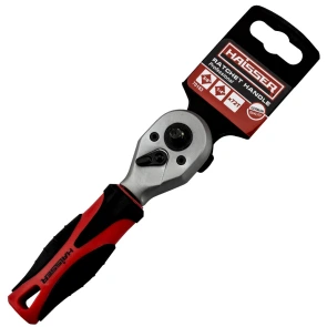 (70183) Ручка-трещотка двухсторонняя 3/8" и 1/4" 72зубцы из подв HAISSER №1
