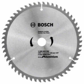 Пильный диск Bosch Eco for Aluminium (190х20/16х54Т) (2608644390) №1