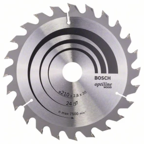 Пильный диск Bosch Optiline Wood (210x2.8x30 мм, 24T) (2608640621) №1
