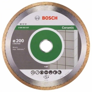 Bosch Круг алмазный отрезной PF Ceramic 200х25,4 керамика №1