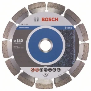 Алмазний відрізний круг по армованому Бетону Bosch PF Stone (180х22.23) (2608602600) №1