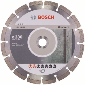 Алмазний відрізний круг по Бетону Bosch PF Concrete (230-22.23) (2608603243) №1