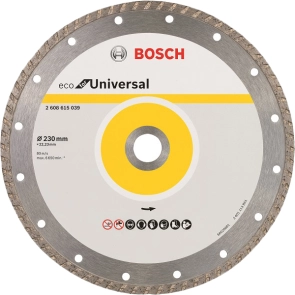 Алмазний відрізний круг по Бетону Bosch ECO Universal (230х22.23) (2608615048) №1