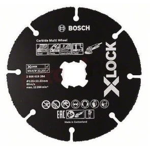 Круг відрізний Bosch X-LOCK Carbide Multi Wheel (125x1х22.23 мм) (2608619284) №1