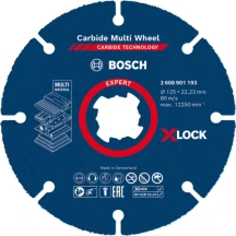 Круг отрезной Bosch Carbide Multi Wheel X-LOCK (125х1х22.23 мм) (2608901193)