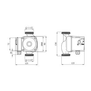 Насос циркуляційний Forwater GPD 25/6-130 (Grundfos) №2