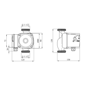 Насос циркуляційний Forwater GPD 25/4-130 (Grundfos) №2
