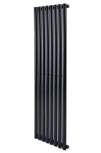 Дизайнерский вертикальный радиатор отопления ARTTIDESIGN Rimini 8/1500/472/50 чёрный матовый