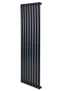 Дизайнерский вертикальный радиатор отопления ARTTIDESIGN Rimini 8/1500/472/50 чёрный матовый №1