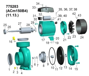Насос центробежный 1,5 кВт Hmax 14,5 м Qmax 1000л/мин 4" LEO 3.0 (775283) №2