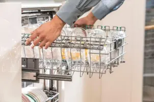 Посудомоечная машина Gorenje, 16компл., A+++, 60см, дисплей, 3 корзины, AquaStop, серый №3