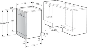 Посудомийна машина Gorenje, 11компл., A+++, 45см, дисплей, 3 кошика, AquaStop, Інвертор, сірий №8