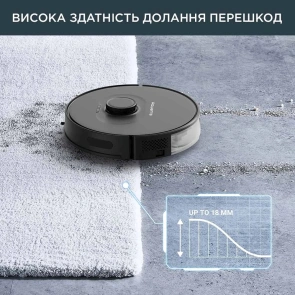 Робот-пилосос Rowenta X-Plorer Serie 75 S, h=9.5см, вологе прибирання, конт пил -0.4л, вода -0.3л, автон. робота до 120хв, НЕРА, управління через смартфон, чорний №8