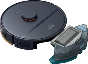Робот-пилосос Philips Series 2000, h=9.7см, вологе прибирання, конт пил -0.38л, вода -0.3л, автон. робота до 120хв, EPA 11, Wi-Fi, темно-синій №5