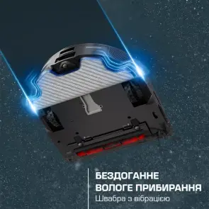 Робот-пилосос Rowenta миючий X-Plorer Serie 220+ Animal & Allergy Model, 5600ПаВт, h=9.7см, 0.35л, конт пил -0.22л, автон. робота до 120хв, чорний №3