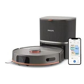 Робот-пилосос Philips Series 5000, h=29.2см, вологе прибирання, конт пил -0.26л, вода -0.27л, автон. робота до 200хв, EPA 10, чорний №2