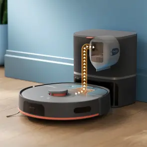 Робот-пилосос Philips Series 5000, h=29.2см, вологе прибирання, конт пил -0.26л, вода -0.27л, автон. робота до 200хв, EPA 10, чорний №3