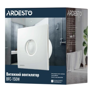 Витяжний вентилятор Ardesto 25 Вт, 210 м3/г, 1650 об./хв., 35 дБ, білий №9