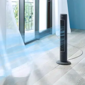 Вентилятор Philips колонный, 110см, 40Вт, пульт ДУ, дисплей, графит. №7