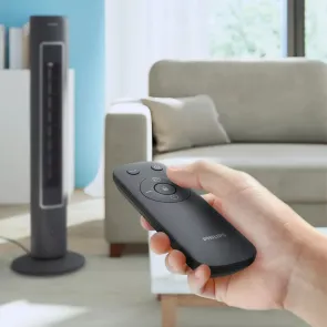 Вентилятор Philips колонный, 110см, 40Вт, пульт ДУ, дисплей, графит. №9