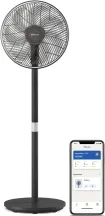 Вентилятор Philips напольный Series 3000, 40см, 48Вт, управление через смартфон, регулировка высоты, черный