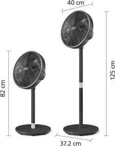 Вентилятор Philips напольный Series 3000, 40см, 48Вт, управление через смартфон, регулировка высоты, черный №3