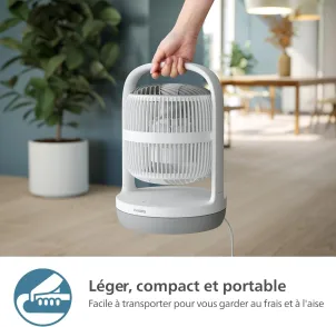 Вентилятор Philips настольный Series 2000, 22см, 24Вт, таймер, поворот 180, белый №8