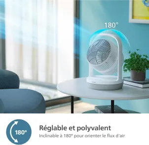 Вентилятор Philips настольный Series 2000, 22см, 24Вт, таймер, поворот 180, белый №9
