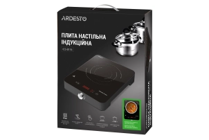 Плитка настільна Ardesto індукційна, конфорок - 1 на 1.8кВт, керування - сенсорне, таймер, чорний №9