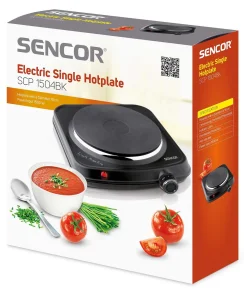 Плитка настольная Sencor электрическая, конфорок - 1 на 1.5кВт, управление - мех., черный №11