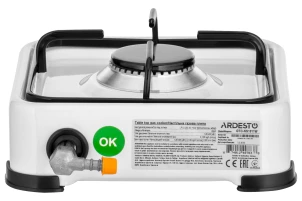 Настольная плитка Ardesto газовая, тип газа LPG, конфорок - 1, белый №8