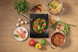 Плитка настільна Gorenje індукційна, конфорок - 1 на 2кВт, керування - сенсорне, таймер, чорний №10