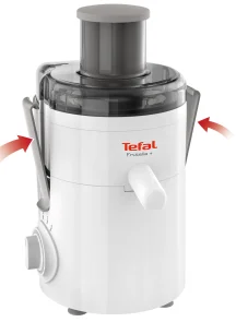 Соковитискач Tefal Frutelia + відцентрований 350Вт, чаша-0.95л, жмих-0.5л, пластик, біло-сірий №4