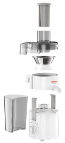 Соковитискач Tefal Frutelia + відцентрований 350Вт, чаша-0.95л, жмих-0.5л, пластик, біло-сірий №6