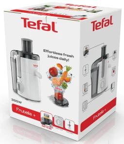 Соковитискач Tefal Frutelia + відцентрований 350Вт, чаша-0.95л, жмих-0.5л, пластик, біло-сірий №8