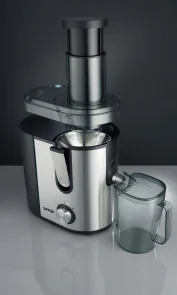 Соковитискач Gorenje відцентрований 900Вт, чаша-1.1л, жмих-1.5л, жолоб на ціле яблуко, пластик/метал, чорний №5