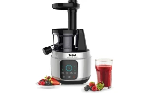 Соковитискач Tefal Juice&Clean шнековий 150Вт, чаша-0.8л, жмих-0.8л, пластик, сріблясто-чорний №7