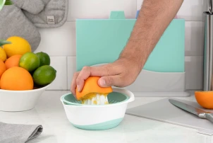 Соковитискач ручний для цитрусових Ardesto Fresh, 0.6л, пластик, блакитний №4