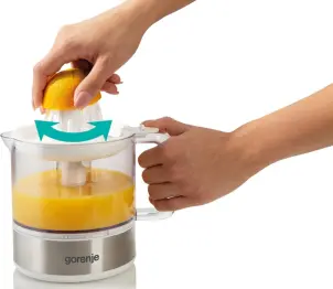 Соковитискач Gorenje цитрус-прес 30Вт, чаша-0.8л, пластик/метал, білий №9