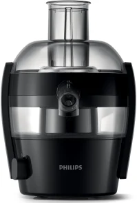 Соковитискач Philips Viva Collection відцентрований 500Вт, чаша-0.5л, жмих-1л, пластик, чорний №1
