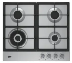 Варочная поверхность Beko газовая, 60см, чугун, нерж.