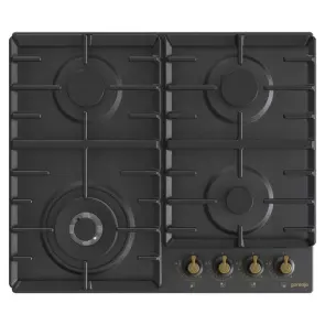 Варильна поверхня Gorenje газова, 60см, чавун, чорний №1